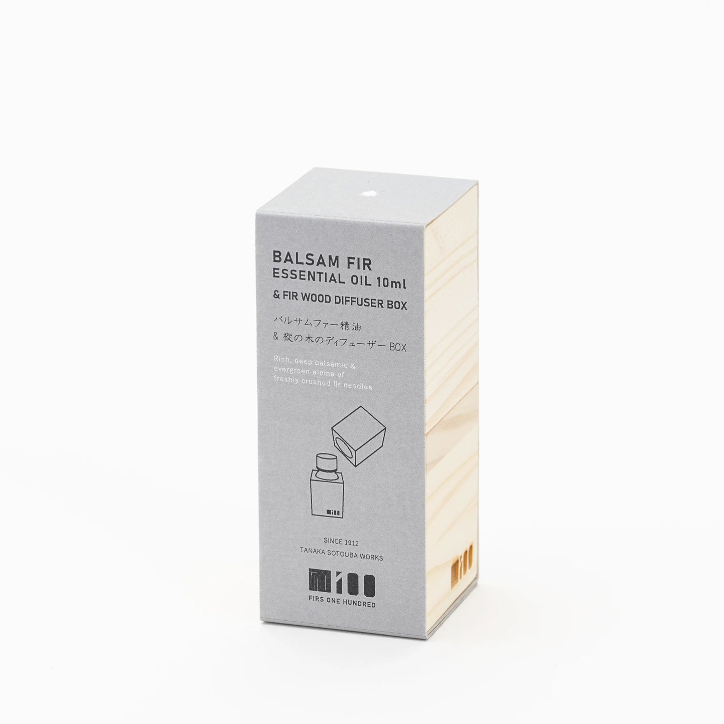 田中卒塔婆WORKS バルサムファー精油 10ml + 樅の木のディフューザーBOX