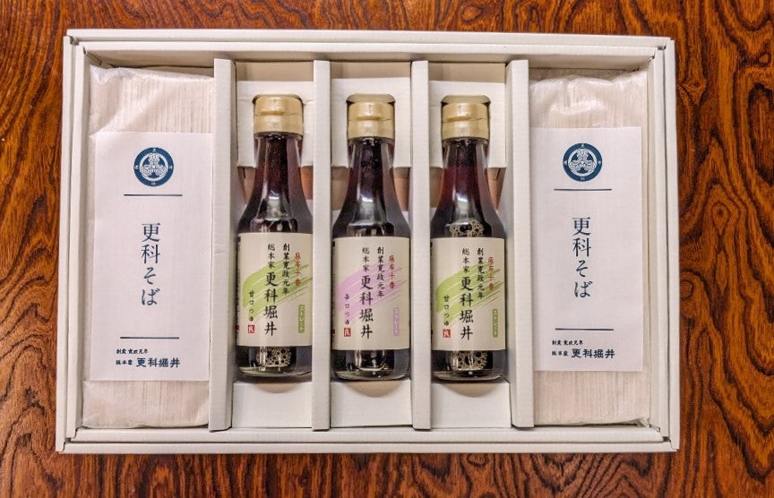 【一時販売停止】更科更科堀井 更科そば詰合せ(そば4箱8人前、つゆ3本6人前)