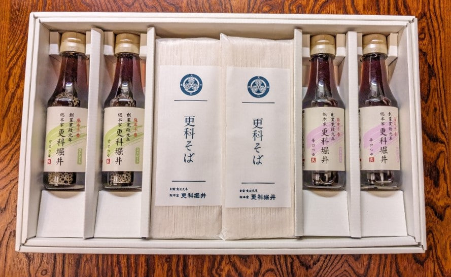 【一時販売停止】更科更科堀井 更科そば詰合せ(そば6箱12人前、つゆ4本8人前)