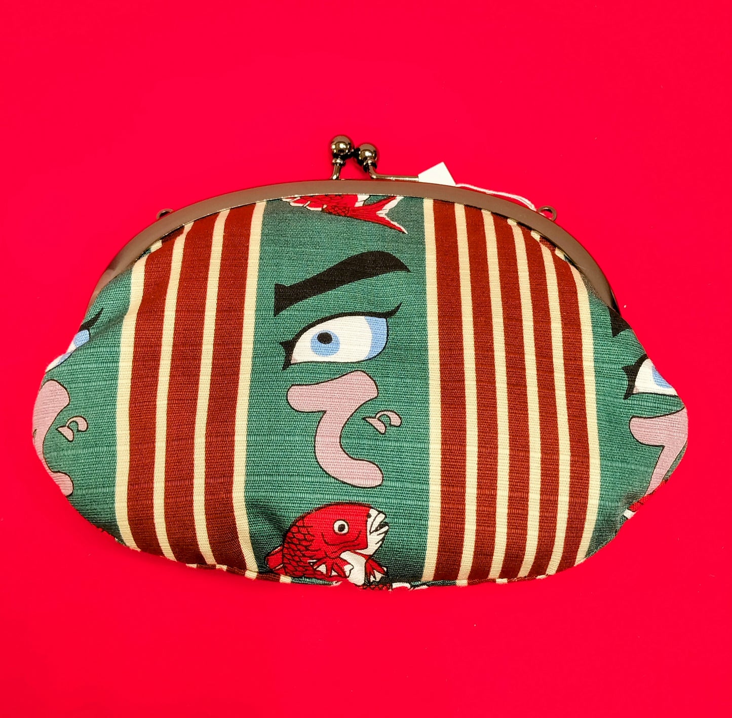 いせ辰 がま口(中)めでたい 緑