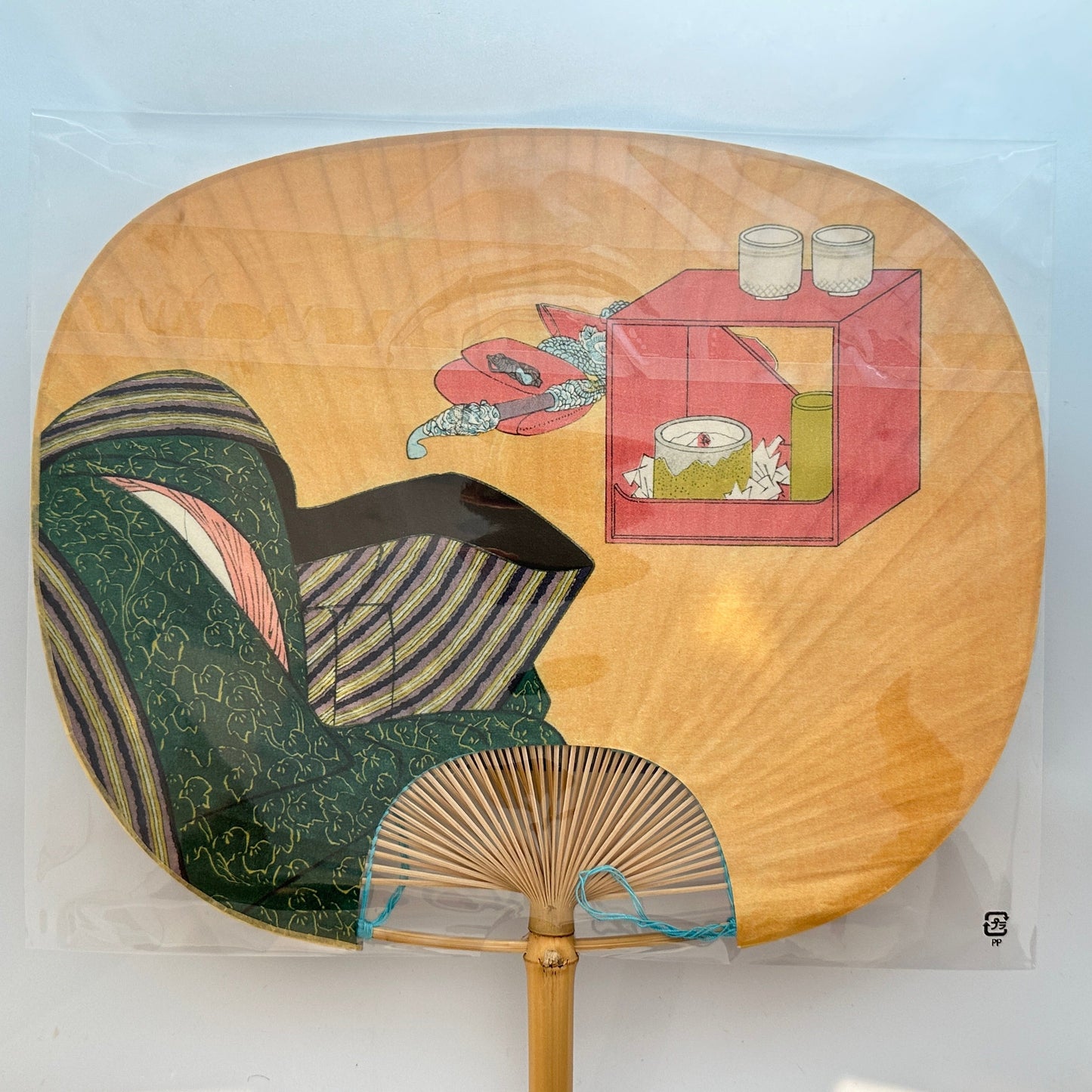 伊場仙 江戸うちわ 今様十二ヶ月 豊国木版江戸団扇/TEU-9:菊月