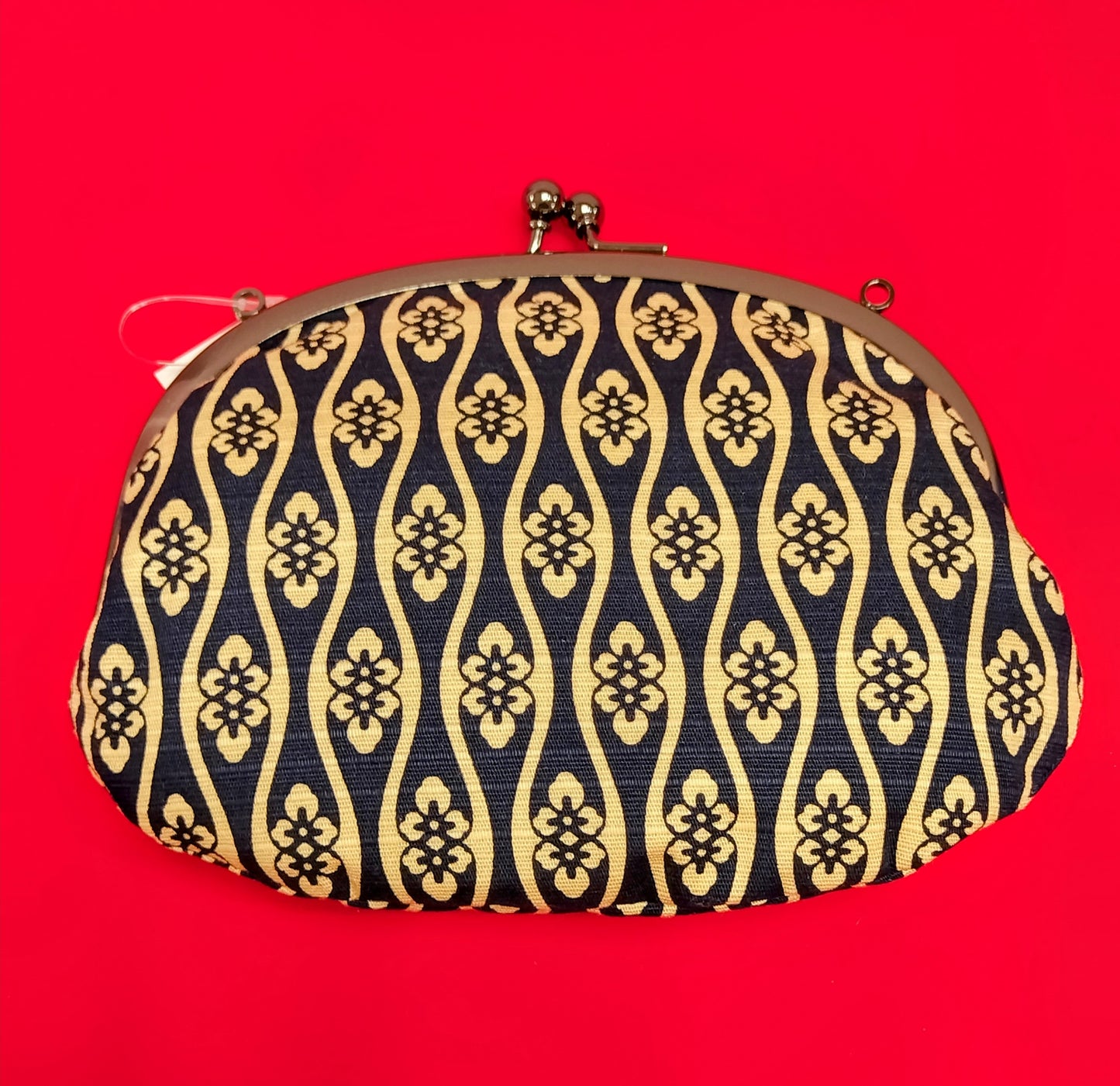 いせ辰 がま口(中)立湧 紺