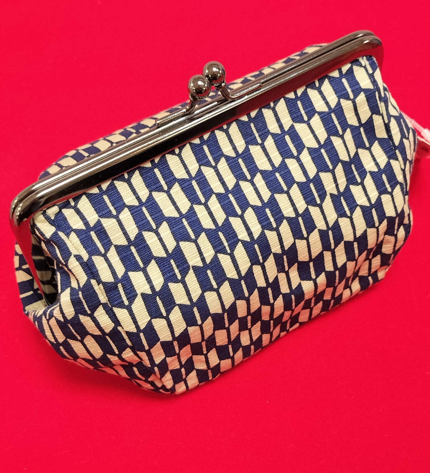 いせ辰 がま口(大)矢絣 紺