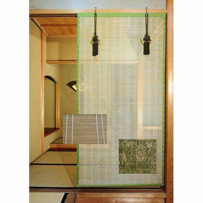 西河 <受注生産>緑風お座敷すだれ(#12間中)巾95cm×長さ約172cm