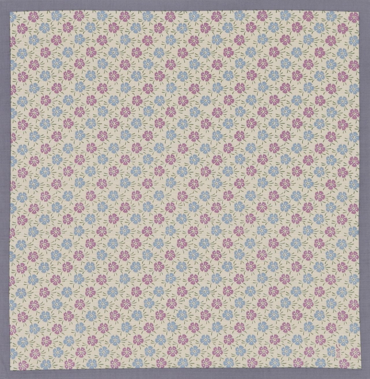 【在庫切れ】いせ辰 風呂敷 90cm幅 なでしこ−ブルー