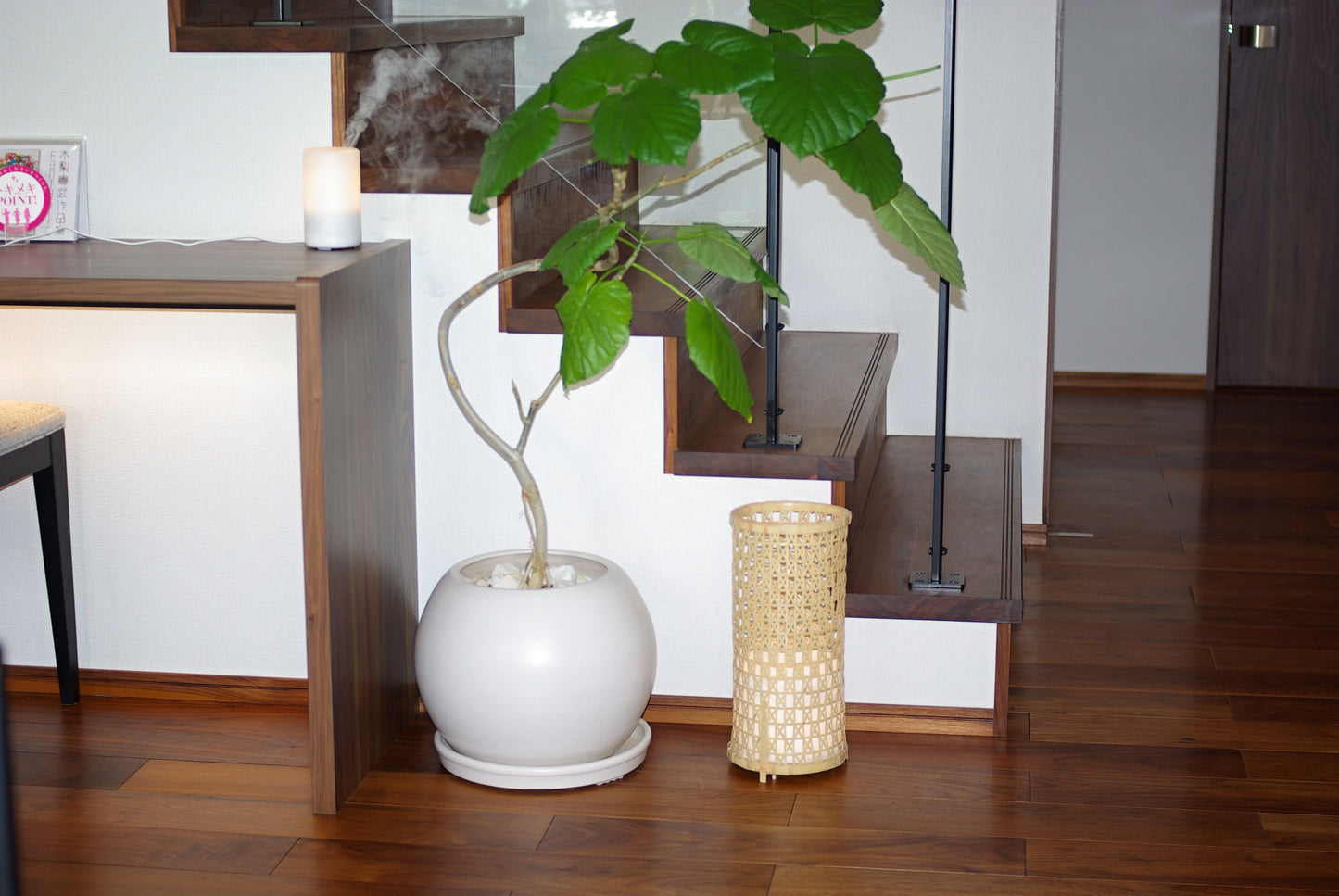 西河 白竹千本格子電気スタンド(LED)