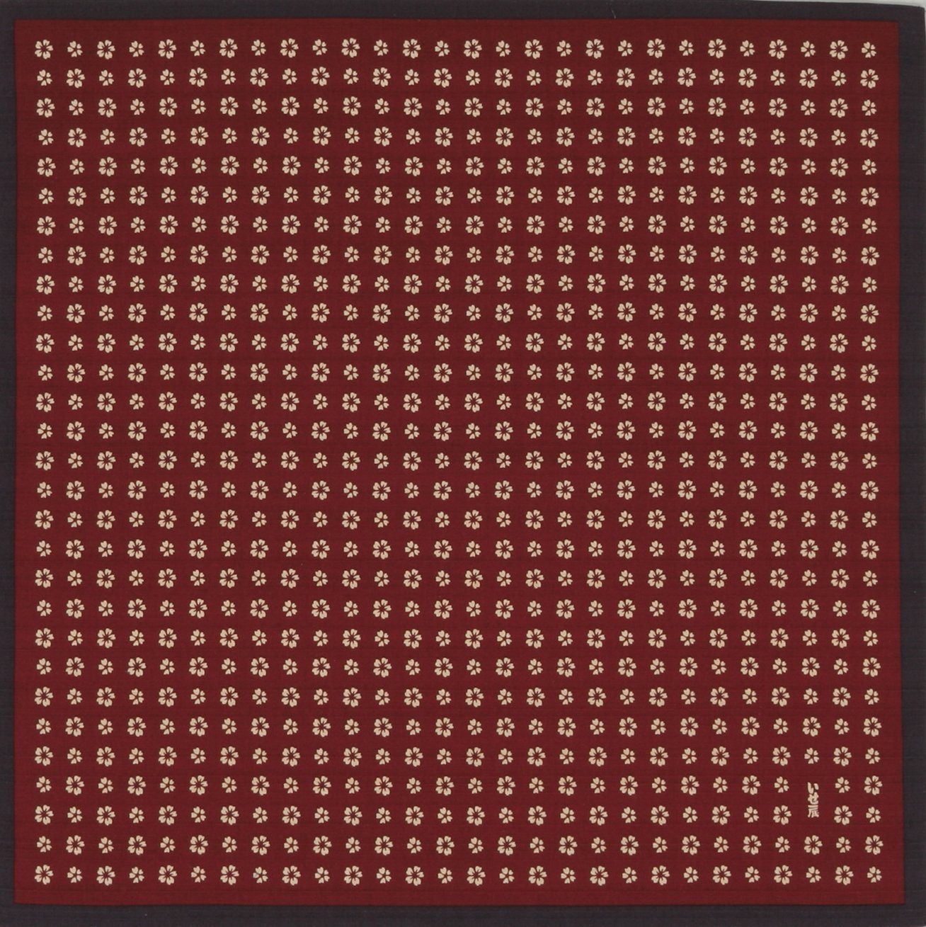 【在庫切れ】いせ辰 風呂敷 90cm幅 小紋桜-エンジ