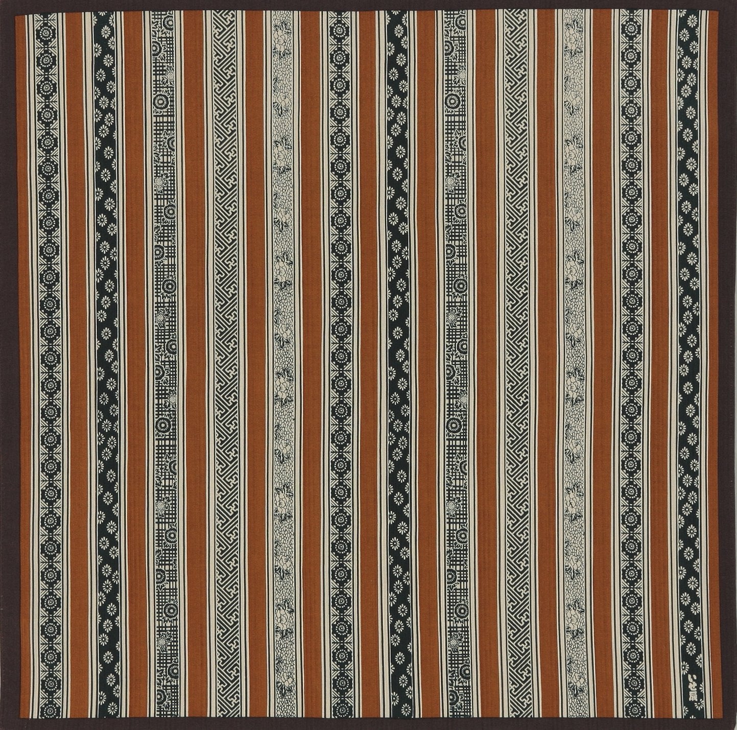 いせ辰 風呂敷 90cm幅 縞小紋-茶