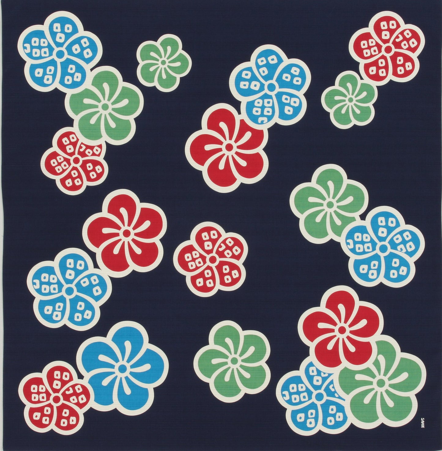 【在庫切れ】いせ辰 風呂敷 90cm幅 大梅-紺