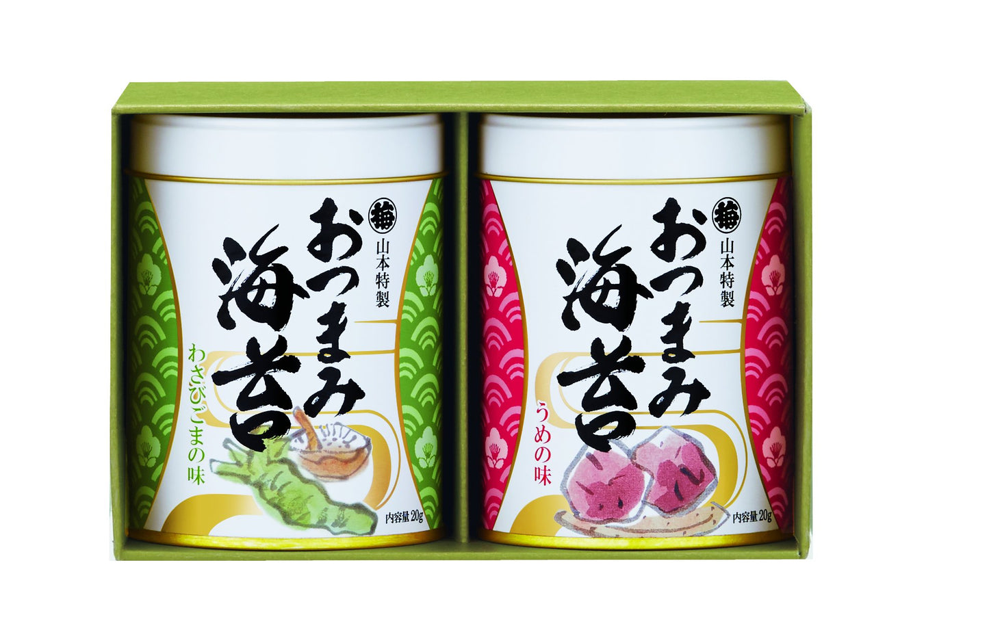 山本海苔店 おつまみ海苔2缶 (うめ・わさびごま)
