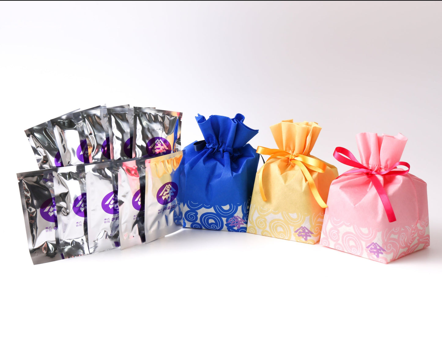 守半海苔店 巾着袋入(ピンク/黄色/青)