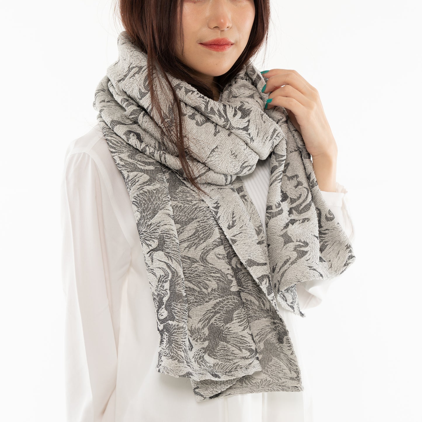 【完売御礼】宮眞 【限定1枚】「鳳凰サイバネティクス」 林信行AIコラボ ストール 鳳凰 NFT付