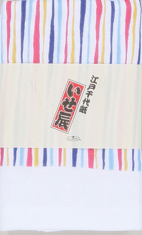 【完売御礼】いせ辰 片面ガーゼタオル 折り鶴赤