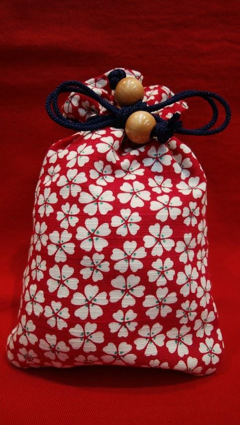 いせ辰 リバーシブル巾着(小)花ちらし