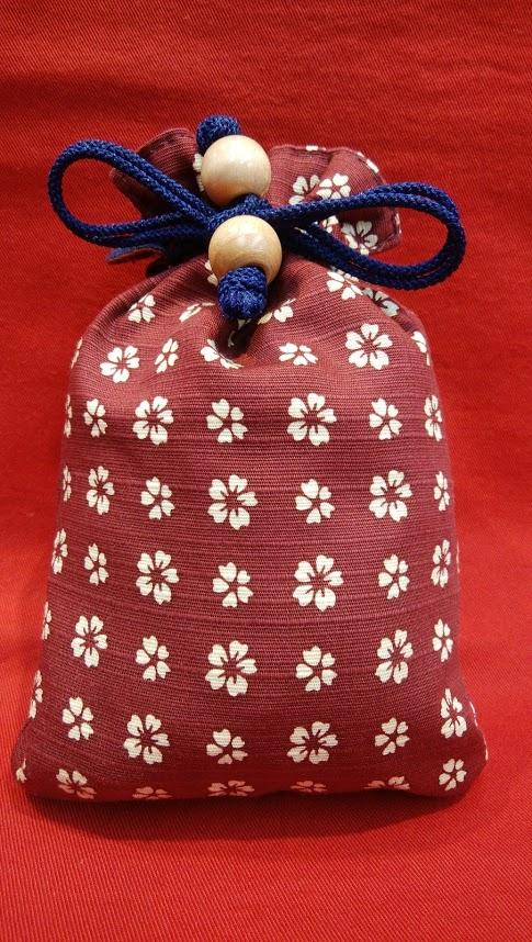 いせ辰 リバーシブル巾着(小)小紋桜