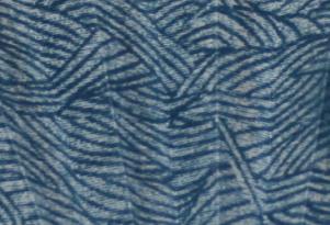 伊場仙 江戸扇子 №16 波 青