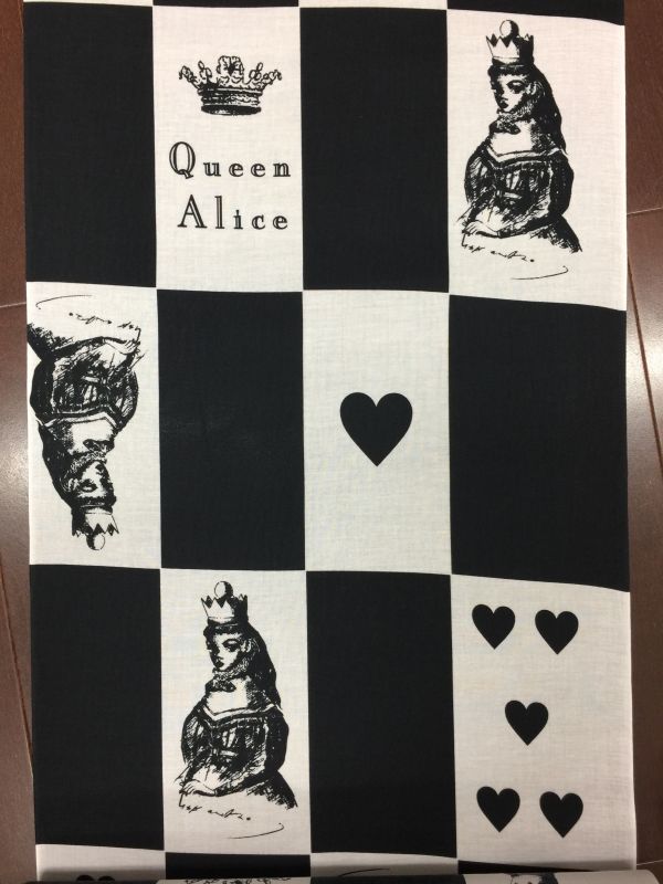 小田章 ゆかた反物 クイーンアリス 黒×白 綿コーマ