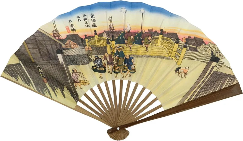 伊場仙  江戸扇子 No.3　浮世絵　東海道五十三次　広重　日本橋