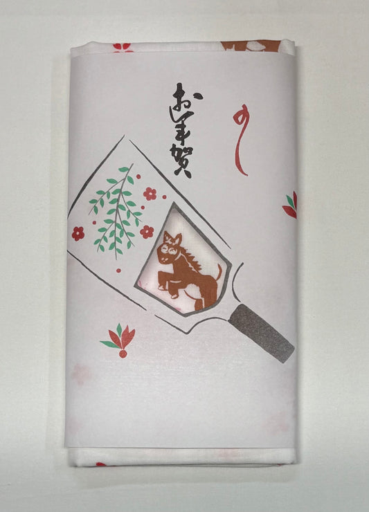 【期間限定】大野屋總本店 オリジナル干支ガーゼ手拭い「午」（赤・緑・紫）