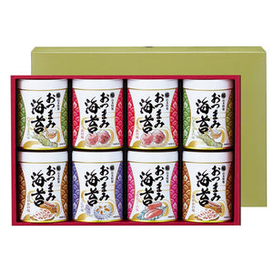 山本海苔店 おつまみ海苔8缶（うめ・わさびごま・おかか　各2個　明太子・うに　各1個）