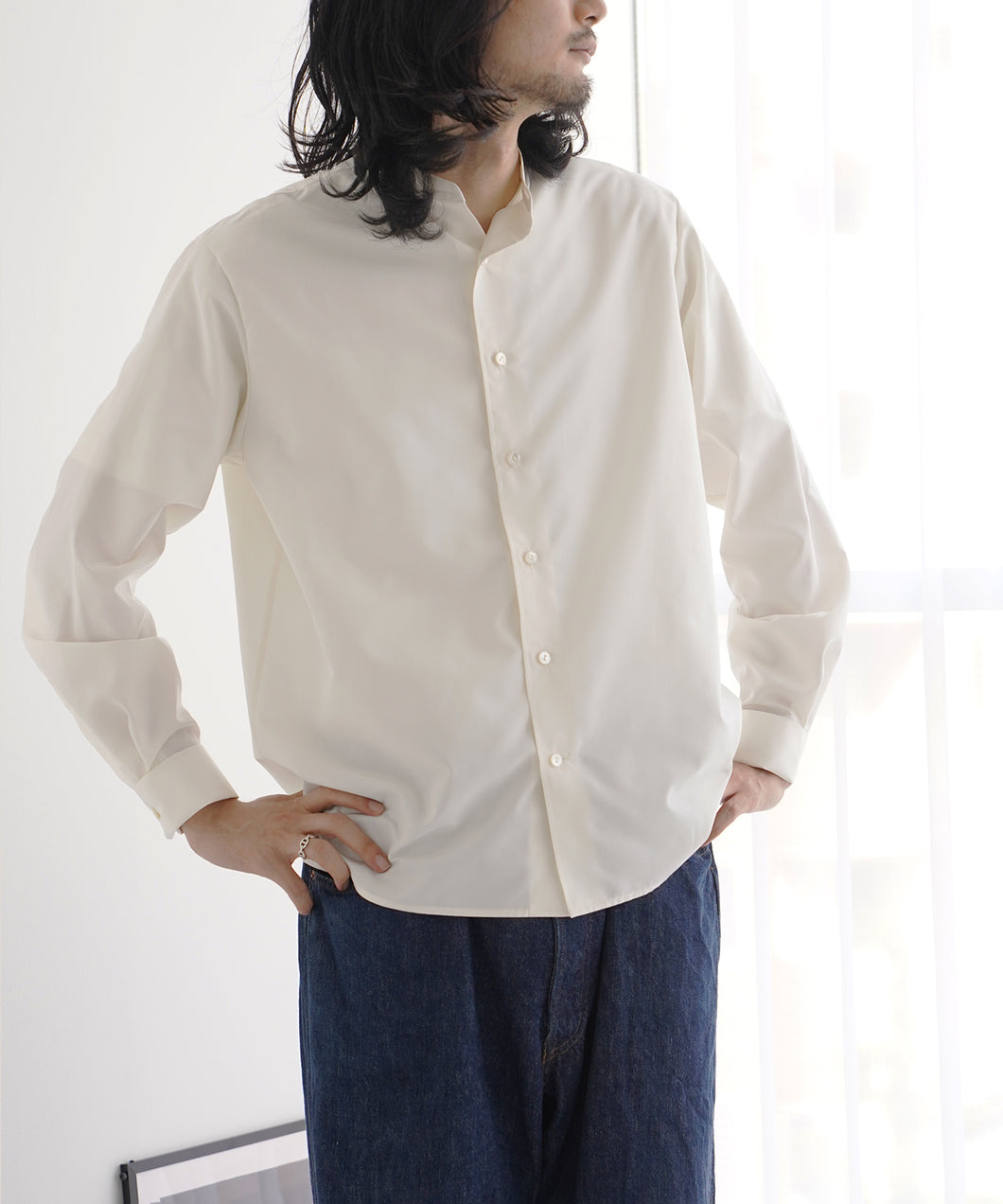 宮眞 KND-21001 kinudian オフィサーシャツ ホワイト(WH)