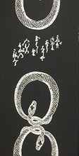 画像をギャラリービューアに読み込む, 小田章 ゆかた反物　 蛇｜へび｜黒×白｜綿コーマ