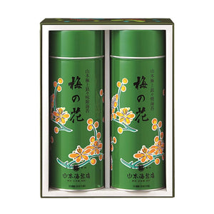 山本海苔店  「梅の花」1号缶2本詰合せ 緑缶